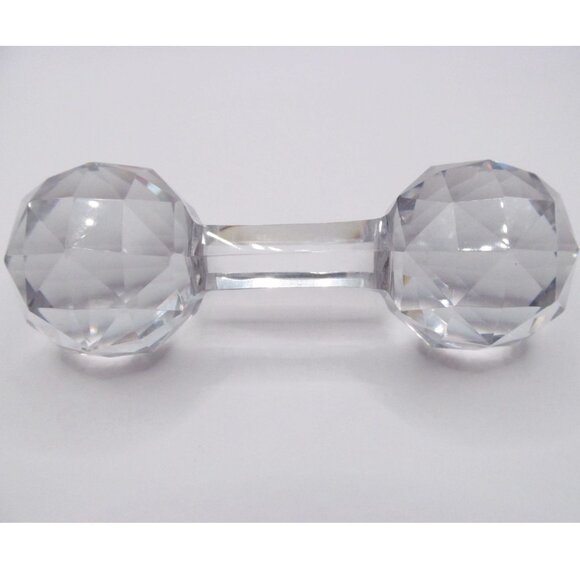 Vintage Crystal Barbell Knife Rest Holder - Picture 1 of 10
